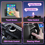 9.7" 4GB+64GB Car Stereo Compatible with Dodge Ram 1500/2500/3500 2013-2018 — Wireless CarPlay/Android Auto, GPS & Backup Camera