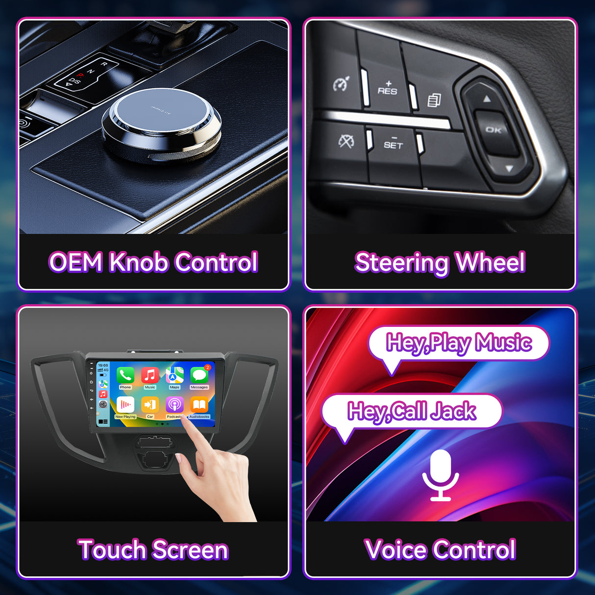 Android 13 Car Radio Compatible with Ford Transit 2015-2018, 9 Inch Wireless CarPlay/Android Auto, GPS Navigation, Bluetooth, FM Radio & Backup Camera