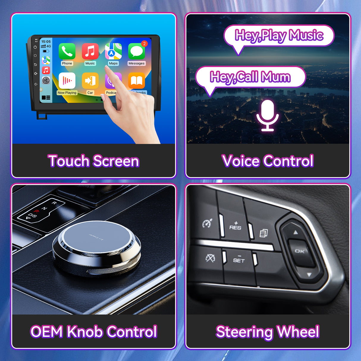 10" Android 13 Touchscreen Radio for Toyota Tundra 2007-2013 / Sequoia 2008-2018 — Wireless CarPlay, GPS & Customizable Audio