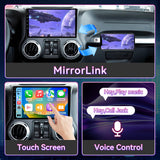10.1" Touchscreen Radio Compatible with Jeep Wrangler/Unlimited JK 2007-2018.Dodge Ram Pickup 1500/2500/3500 2009-2012. Wireless CarPlay/Android Auto, GPS Navigation & Backup Camera