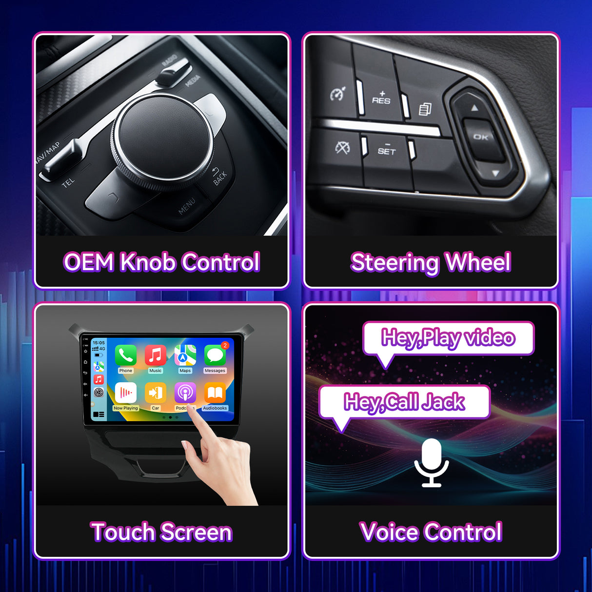 Car Stereo Compatible with Chevy Cruze 2016-2020, 9" Wireless CarPlay/Android Auto Head Unit with GPS Navigation & Backup Camera