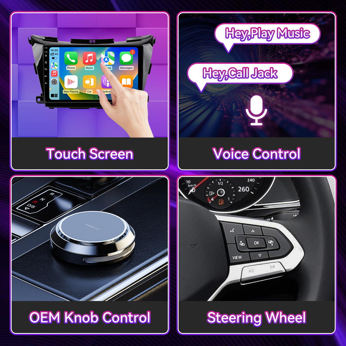 Car Stereo Compatible with Nissan Murano Z52 2014-2020, 10.1" Wireless CarPlay/Android Auto Head Unit with GPS & Backup Camera