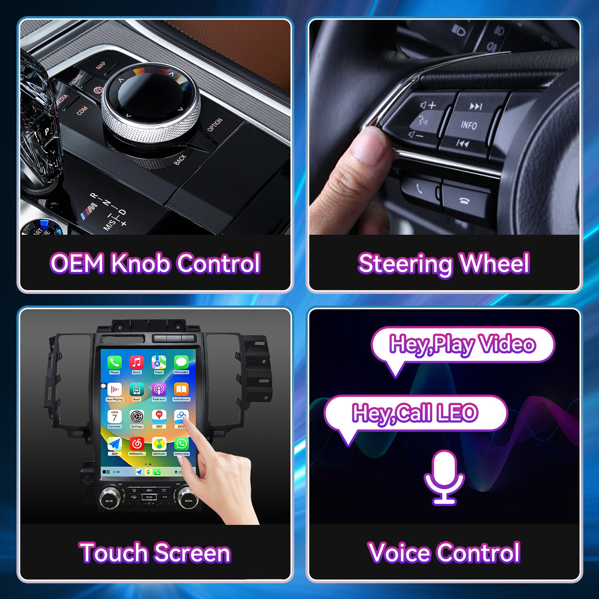 12.1" 4GB+64GB | Qualcomm 8-Core | Android 13 — Car Stereo Compatible with Ford Taurus 2012-2014, Wireless CarPlay/Android Auto, GPS & DSP Audio