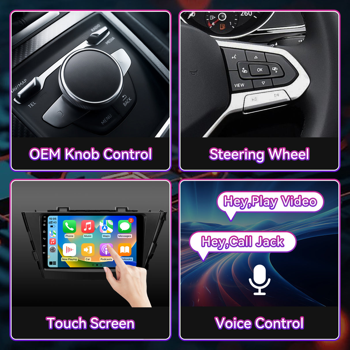 Car Stereo Compatible with Toyota Prius Plus V Alpha 2012-2017, 9" Wireless CarPlay/Android Auto Head Unit with GPS Navigation & Backup Camera