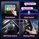 9" Android 13 Touchscreen Radio Compatible with Dodge Journey 2011-2019 — Wireless CarPlay, GPS & Backup Camera Included