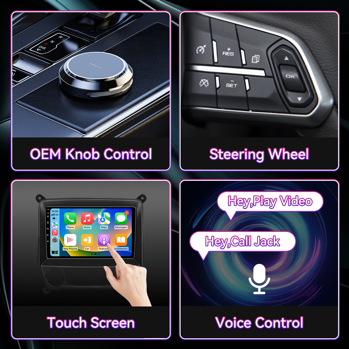 Car Stereo Radio Compatible with Chevy Silverado & GMC Sierra 2014-2018, 10"Replacement Radio Upgrade, Wireless CarPlay/Android Auto Head Unit with GPS & Backup Camera