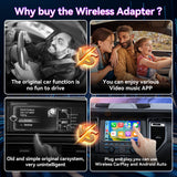 Wireless Carplay＆Android Auto Adapter for Car with OEM Wired CarPlay/Android Auto