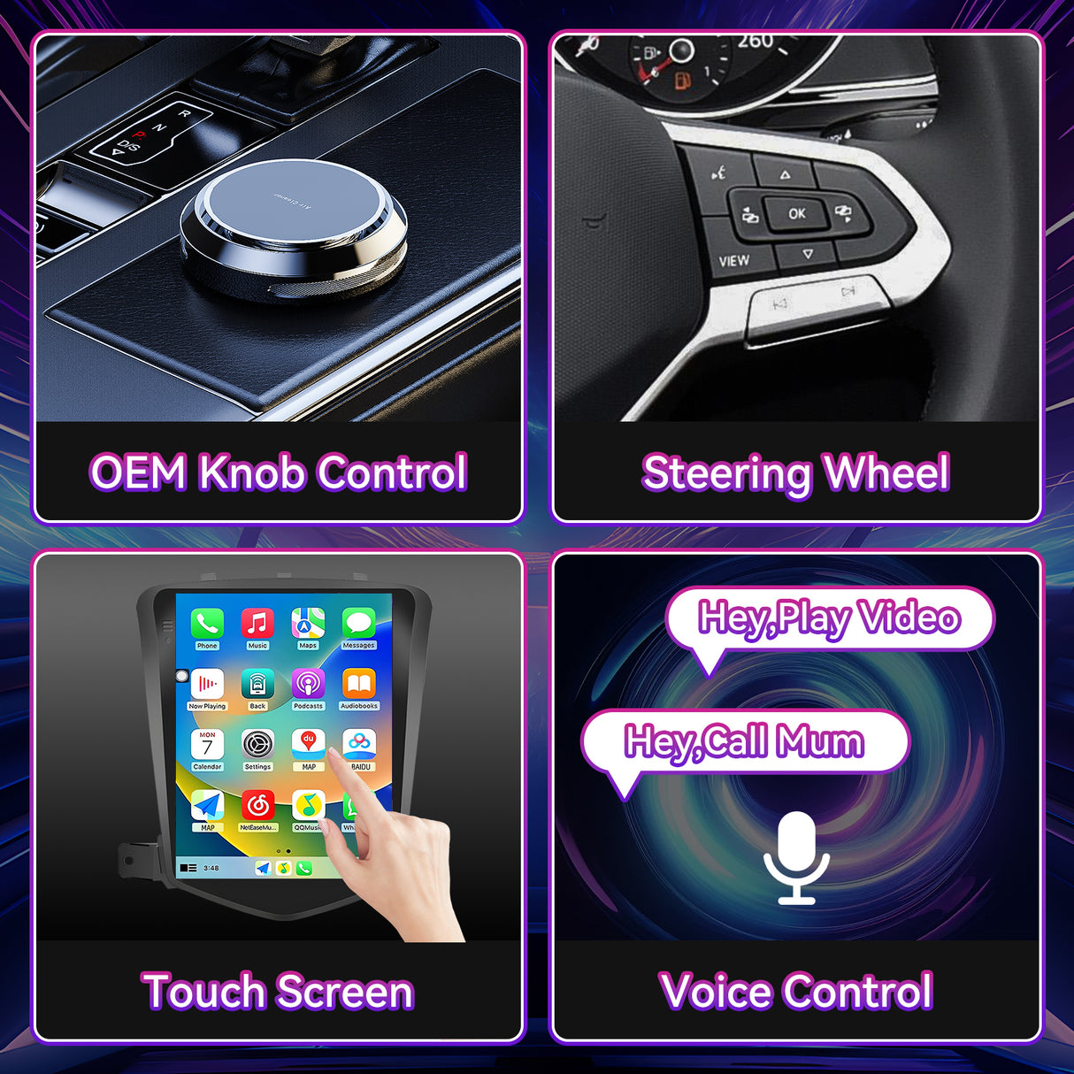9.7" Android 13 Car Stereo Compatible with Chevy Cruze 2009-2014, 2+64GB Head Unit with Wireless CarPlay/Android Auto, GPS SWC FM Backup Camera