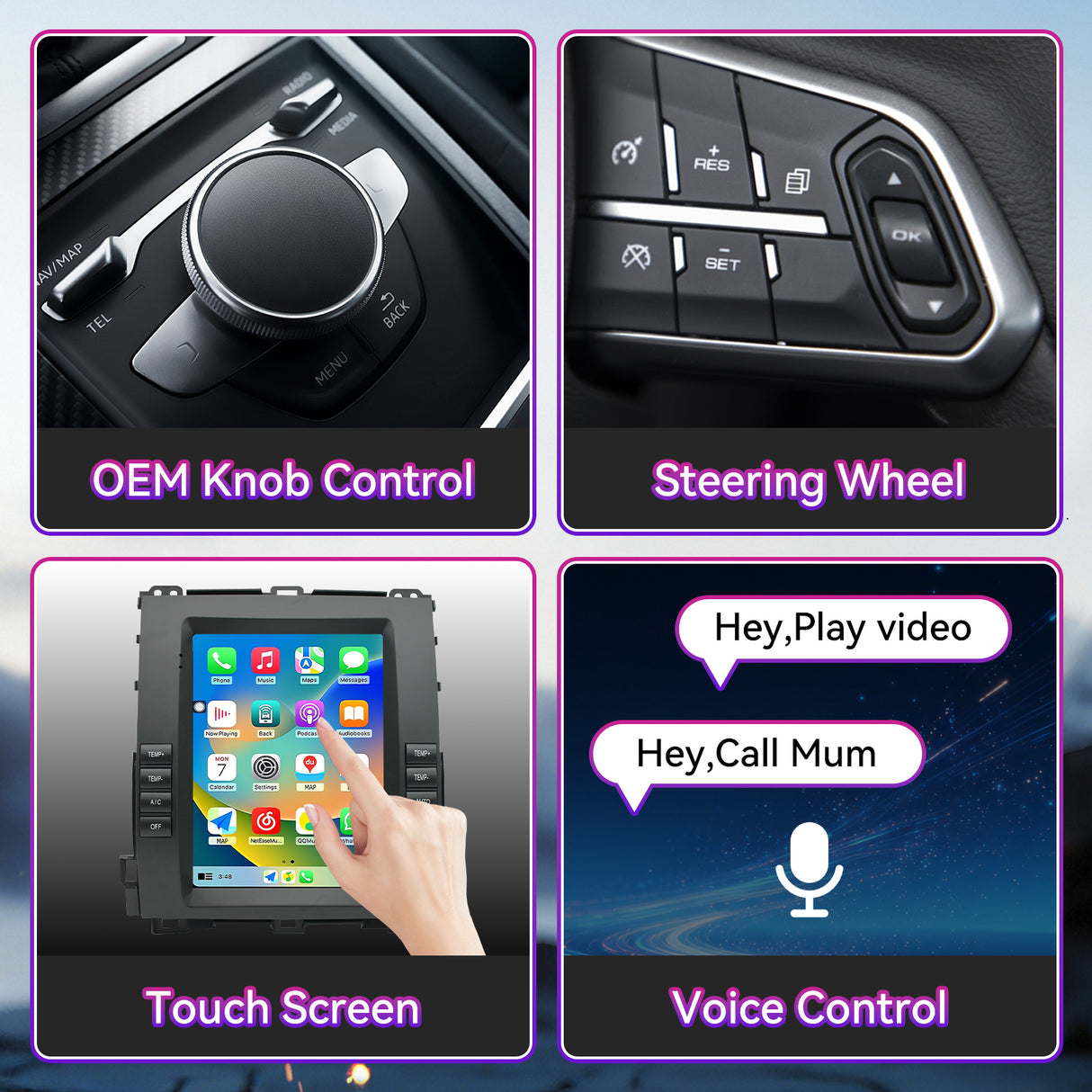 Android 13 Car Stereo Compatible with Lexus GX470 2002-2009 & Toyota Prado, 9.7" Wireless CarPlay/Android Auto Head Unit with GPS Navigation & Backup Camera