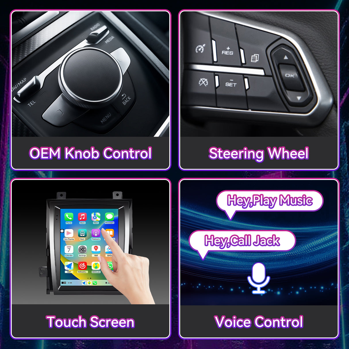 Android 15 Car Stereo Compatible with Cadillac Escalade/SLS 2007-2014, 9.7" Wireless CarPlay/Android Auto Head Unit with GPS Navigation & Backup Camera