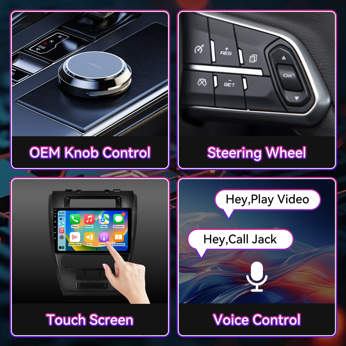 10.1" Android 13 Touchscreen Radio Compatible with Ford Fusion 2009-2012 — Wireless CarPlay, GPS & Backup Camera Included