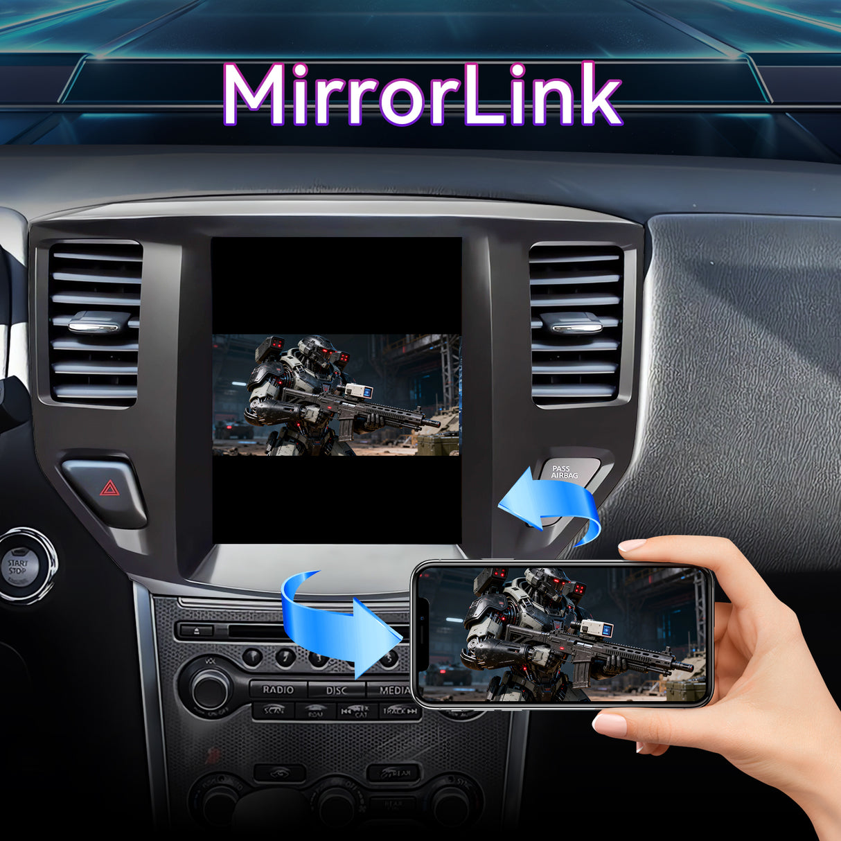 Car Stereo Radio Compatible with Nissan Pathfinder 2012-2020，8Core.10.4''Touchscreen Car Radio Support Bluetooth,Wireless CarPlay/Android Auto/5G/FM/GPS/SWC/Mirror Link Wait.