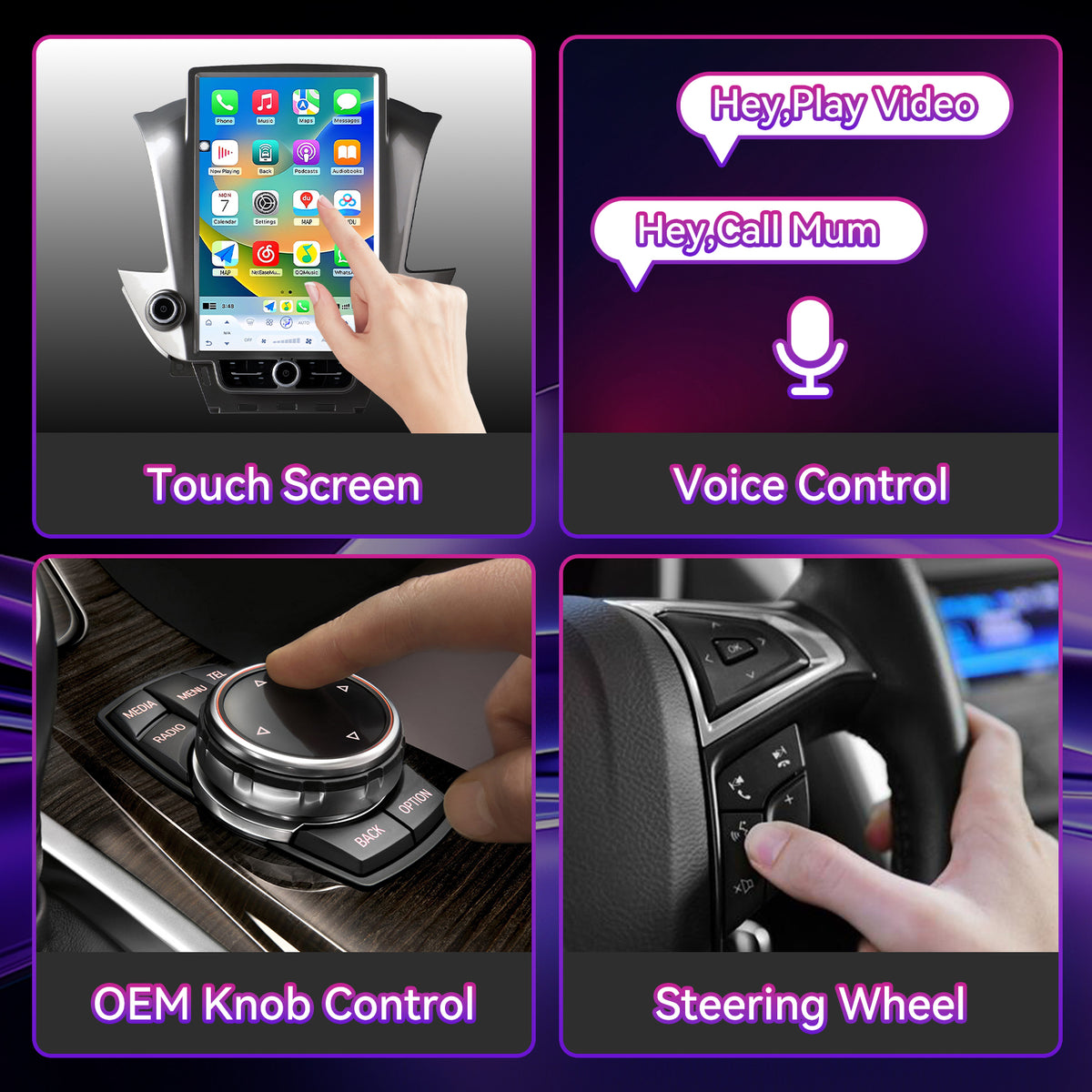 14.5" 2K IPS | 8-Core 8G+128G |  Car Stereo Compatible with Chevy Suburban/Tahoe & GMC Yukon 2014-2020 (OEM 8" Only), Wireless CarPlay/Android Auto, GPS