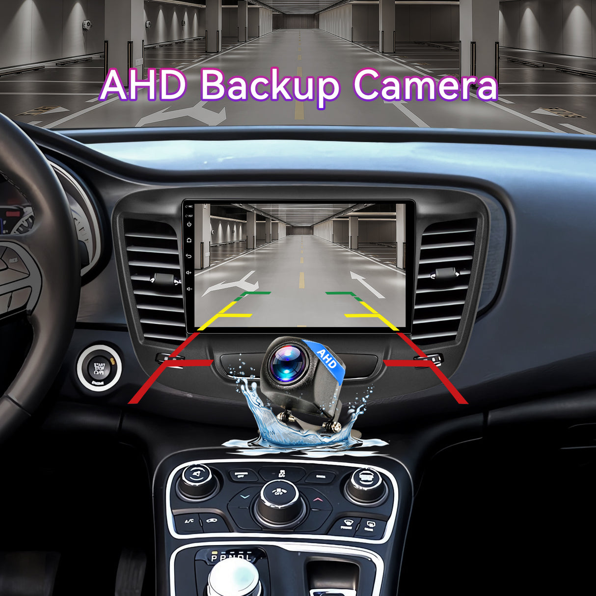 Android 13 Car Stereo Compatible with Chrysler 200 Series 2015-2019, 9" Wireless CarPlay/Android Auto Head Unit with GPS Navigation & 1080P Backup Camera