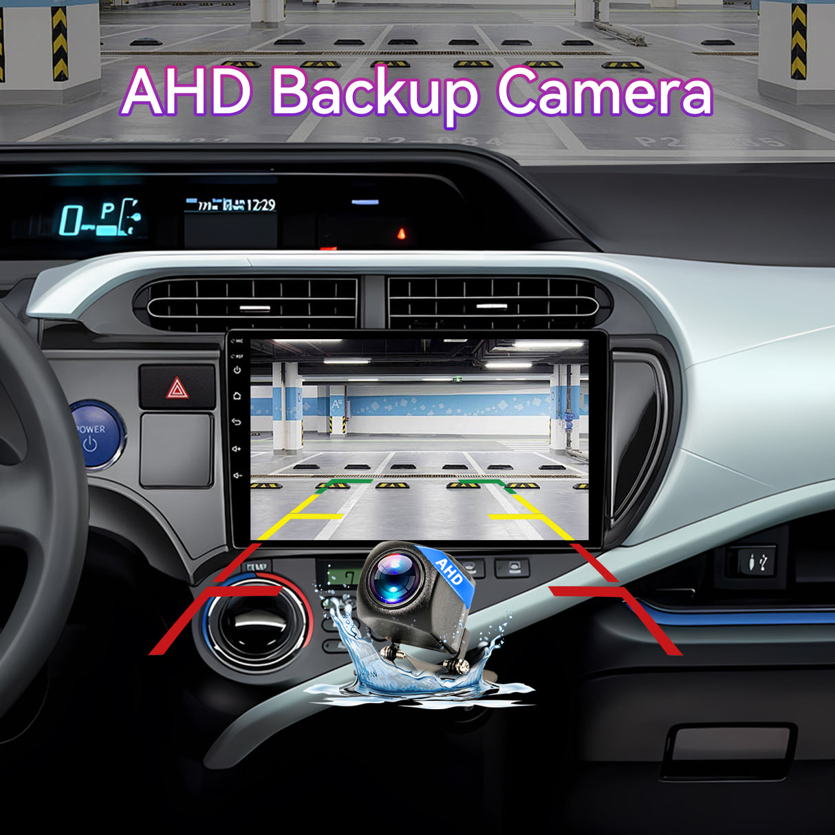 9" Android Touchscreen Radio Compatible with Toyota Prius C 2012-2014 — Wireless CarPlay, GPS & Backup Camera Included