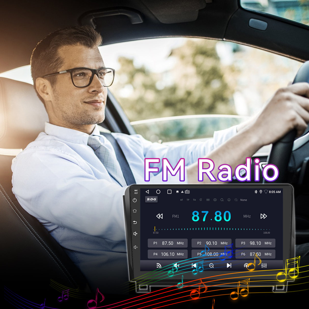 10" Android 13 Touchscreen Radio for Toyota Tundra 2007-2013 / Sequoia 2008-2018 — Wireless CarPlay, GPS & Customizable Audio