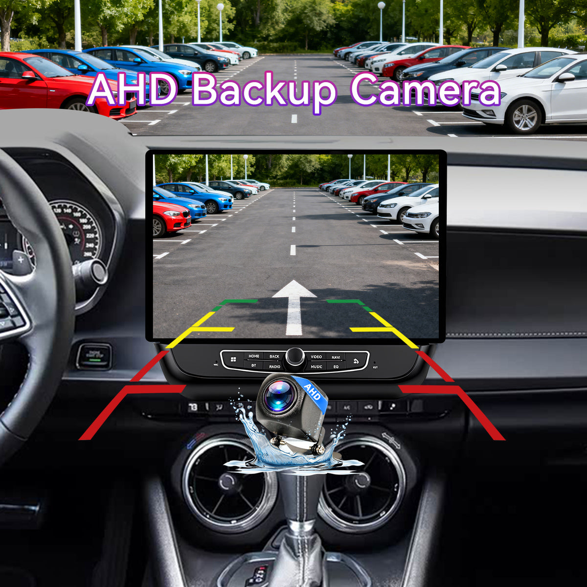 13" Touchscreen Android Car Stereo Compatible with Chevrolet Camaro 2016-2019, 4GB+64GB Wireless CarPlay/Android Auto Head Unit with Physical Knobs & Backup Camera