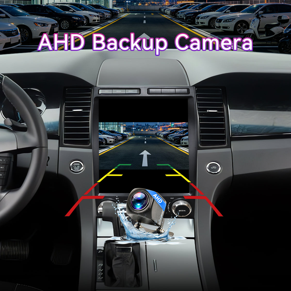 12.1" 4GB+64GB | Qualcomm 8-Core | Android 13 — Car Stereo Compatible with Ford Taurus 2012-2014, Wireless CarPlay/Android Auto, GPS & DSP Audio