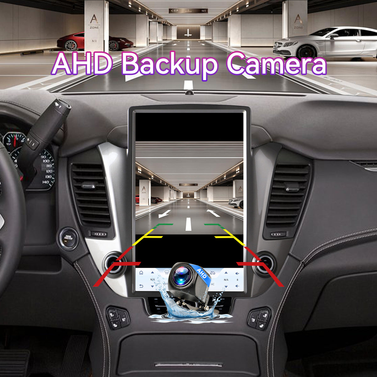 14.5" 2K IPS | 8-Core 8G+128G |  Car Stereo Compatible with Chevy Suburban/Tahoe & GMC Yukon 2014-2020 (OEM 8" Only), Wireless CarPlay/Android Auto, GPS