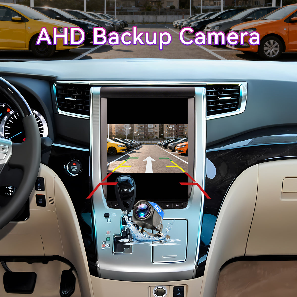 8-Core Android Car Stereo Compatible with Toyota Alphard A20 2008-2012, 12.1" Vertical 2K Touchscreen with Wireless CarPlay/Android Auto, DSP & GPS