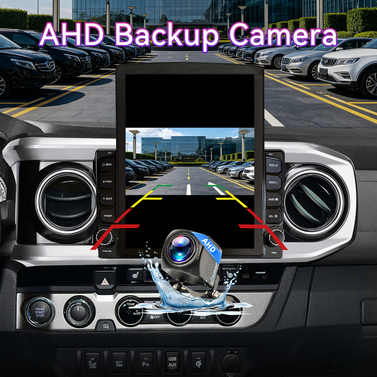 Car Stereo Compatible with Toyota Tacoma 2016-2022, 9.7" 2GB+64GB Wireless CarPlay/Android Auto Head Unit with GPS & 1080P Backup Camera