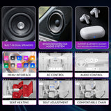 8.7" Rear Screen Compatible with Tesla Model 3 2019-2023 & Model Y 2019-2024,4+64G Rear Seat Entertainment Display Screen with Air Conditioning Control,Wireless Carplay/Android auto