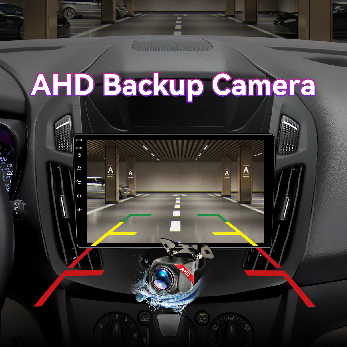 Car Radio Compatible with Ford Transit Connect 2014-2018,9 Inch Touch Screen Car Stereo with Wireless Carplay Android Auto,GPS FM WiFi Bluetooth Backup Camera.4+64GB