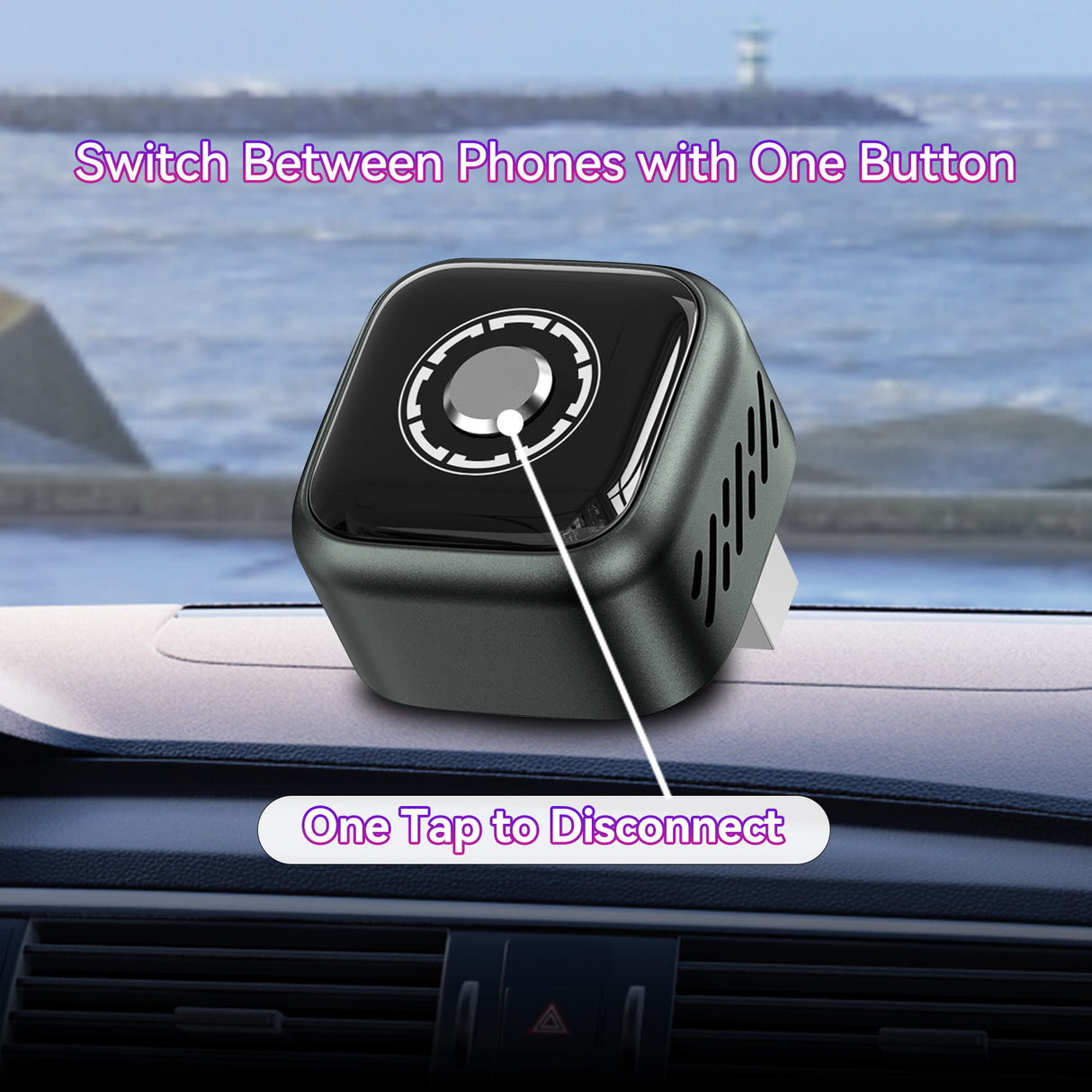 Wireless Carplay＆Android Auto Adapter for Car with OEM Wired CarPlay/Android Auto