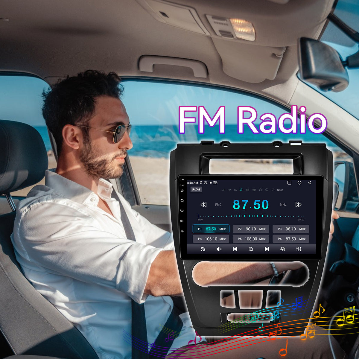 10.1" Android 13 Touchscreen Radio Compatible with Ford Fusion 2009-2012 — Wireless CarPlay, GPS & Backup Camera Included