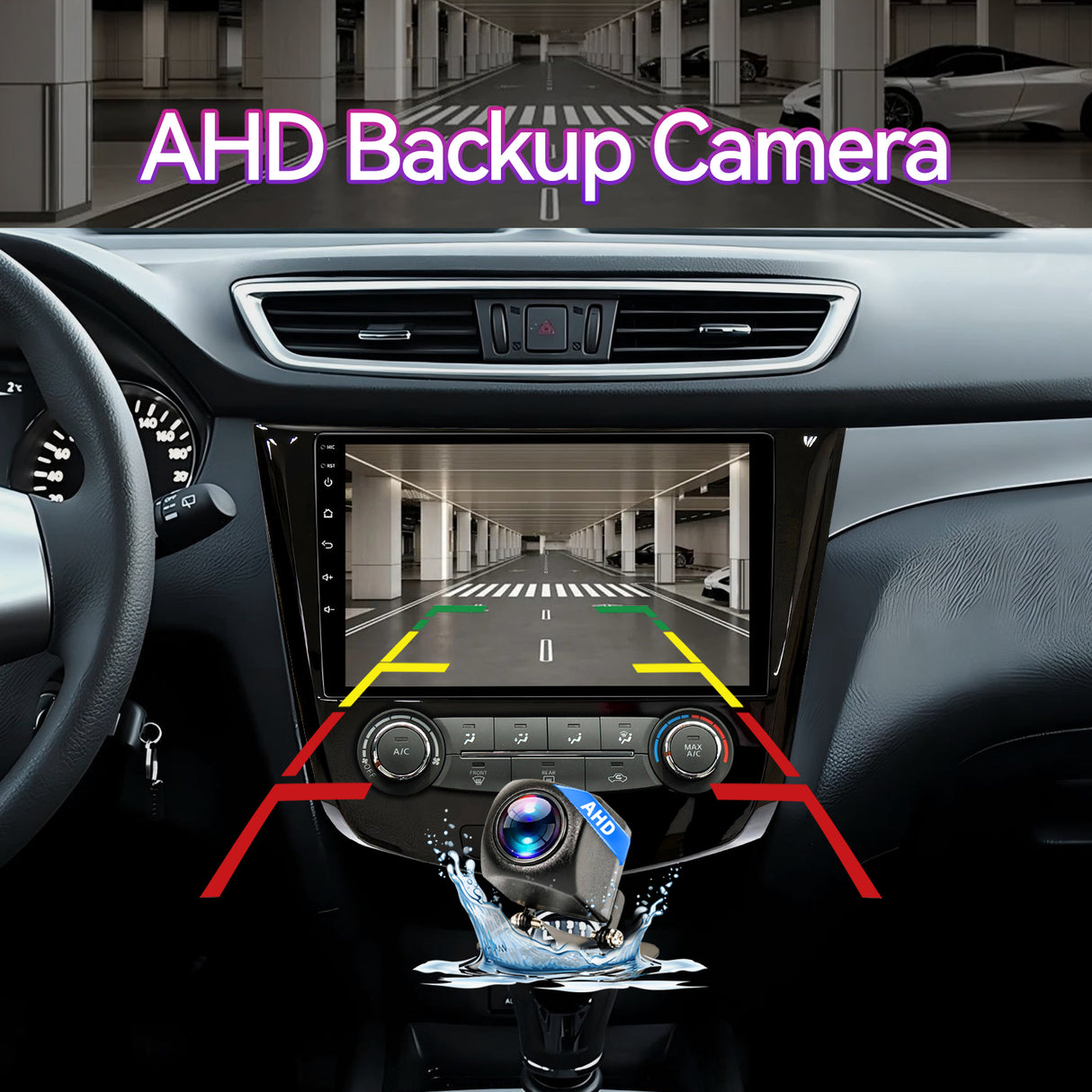 Car Stereo Radio Compatible with Nissan Rogue 2014-2018 (Manual AC Only),10.1" Wireless CarPlay/Android Auto Head Unit with GPS & Backup Camera