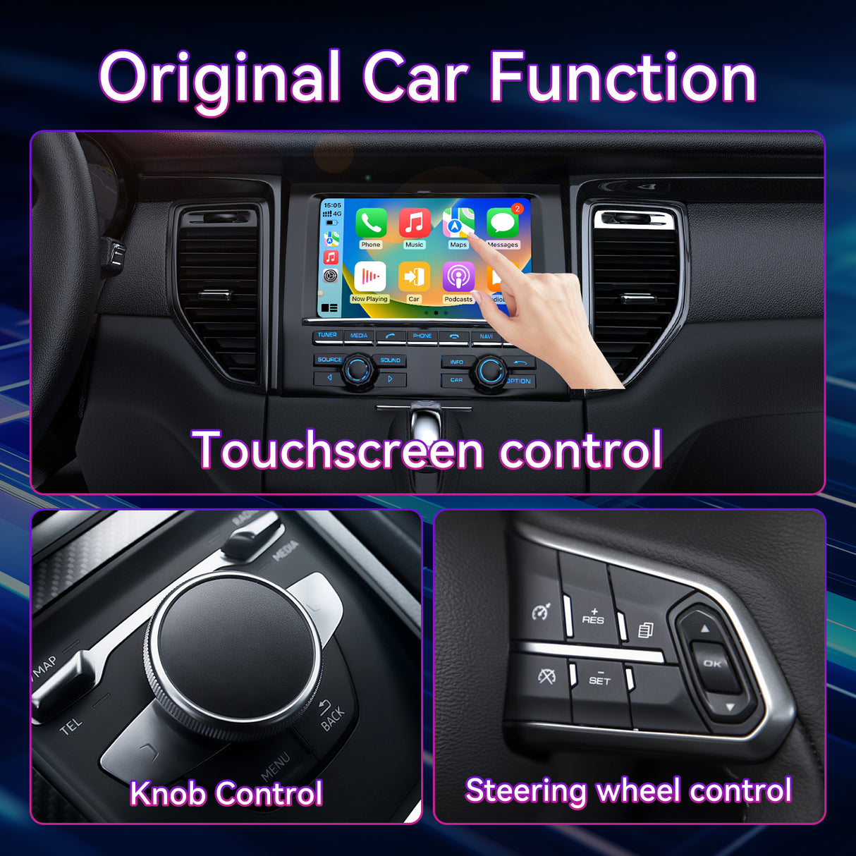ULhome Wireless CarPlay Adapter & Android Auto Dongle, Fast Auto-Connect, Compact Plug & Play Wireless CarPlay Converter for iPhone & Android, USB/USB-C, No Delay, Seamless Reconnection