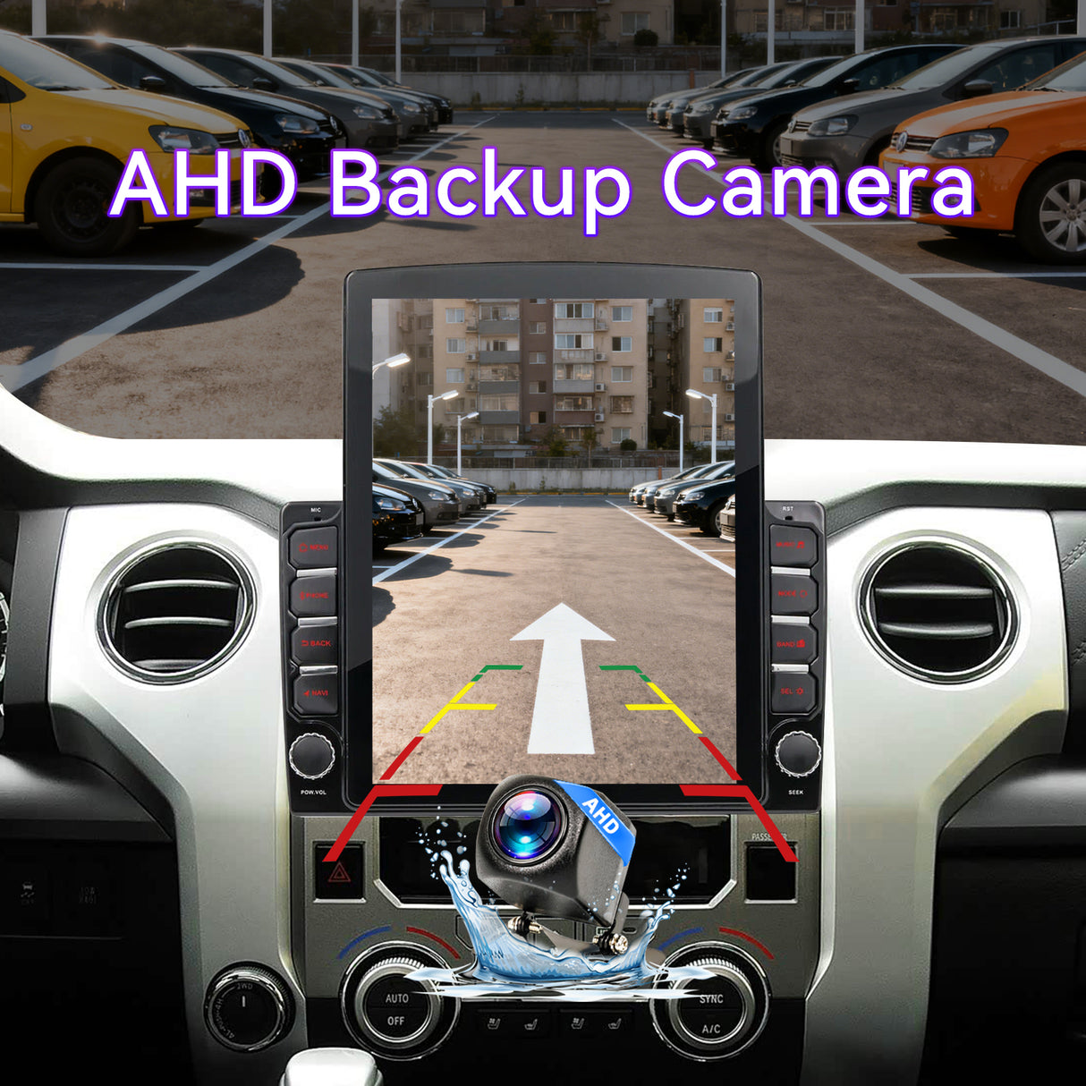 Car Radio Compatible with Toyota Tundra 2014-2021,4G+64G,9.7" Touch Screen Car Stereo with Wireless Carplay&Android Auto,FM/GPS/SWC/Mirror Link/Backup Camera