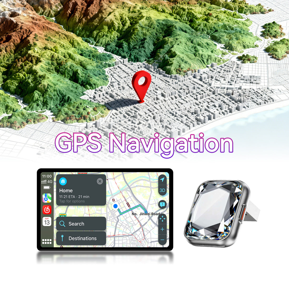 Wireless CarPlay Adapter, Convert Wired to Wireless, 2-in-1 CarPlay & Android Auto, Mini Plug & Play, Fast Auto-Connect & No Latency, USB/USB-C for Cars with Built-in CarPlay & iOS 10+/Android 11+