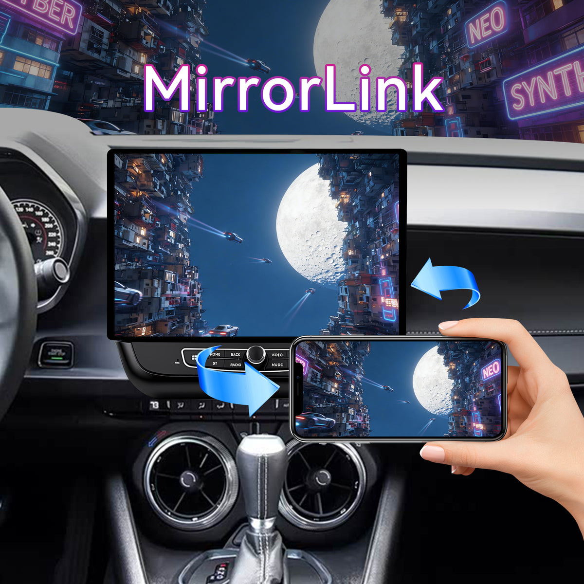 13" Touchscreen Android Car Stereo Compatible with Chevrolet Camaro 2016-2019, 4GB+64GB Wireless CarPlay/Android Auto Head Unit with Physical Knobs & Backup Camera
