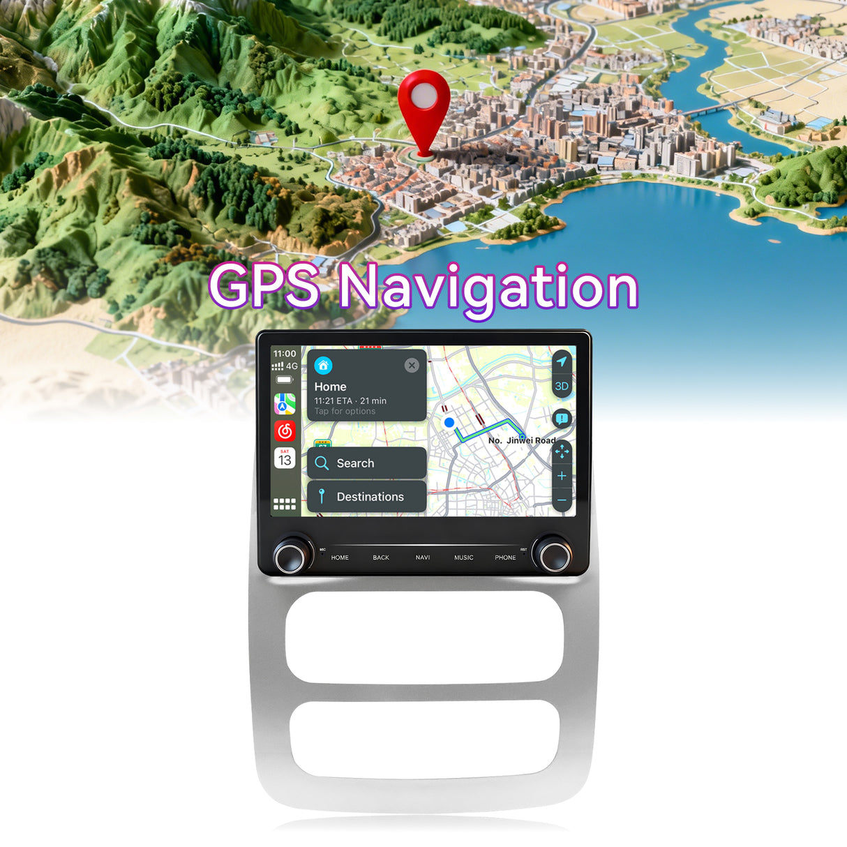 Car Stereo Radio Compatible with Dodge RAM 1500 2500 3500 2002-2005,Android 14，4+64G,9 Inch Touchscreen Head Unit Support WiFi/Bluetooth/Wireless Carplay Android Auto/GPS/Mirror Link