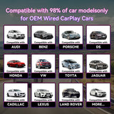 Mini 2026 Wireless CarPlay & Android Auto Adapter – Plug & Play, Fast Auto-Reconnect, 5GHz WiFi + Bluetooth 5.0, Hi-Fi Audio, USB-C, Compatible with iOS 10+/Android 10+