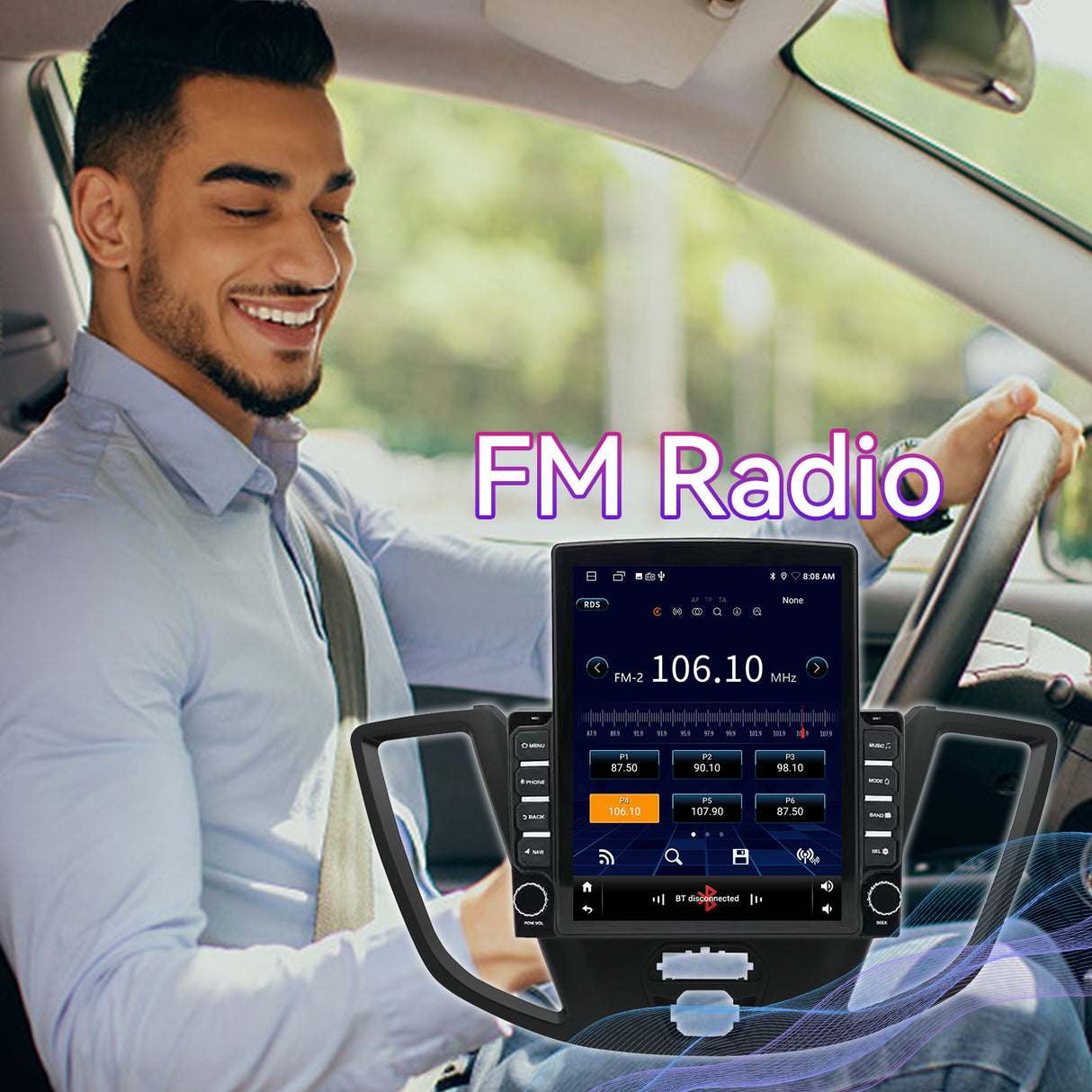 Car Stereo Compatible with Ford Transit 2013-2019, 9.7" Wireless CarPlay/Android Auto Head Unit with GPS Navigation & Backup Camera