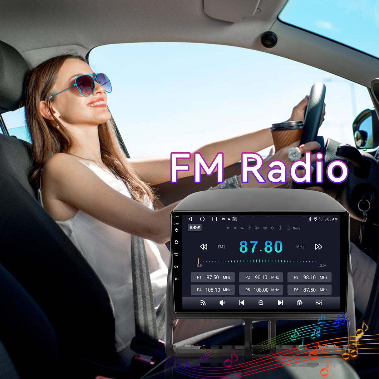 Android 13 Car Stereo Compatible with Honda CRV 2002-2006 — 9.7" Wireless CarPlay/Android Auto Head Unit with GPS, Backup Camera & SWC