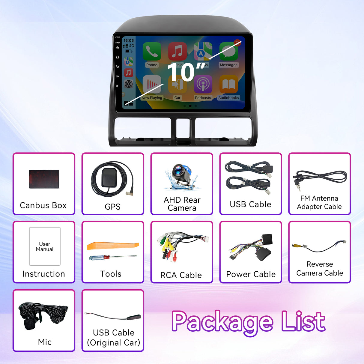 Android 13 Car Stereo Compatible with Honda CRV 2002-2006 — 9.7" Wireless CarPlay/Android Auto Head Unit with GPS, Backup Camera & SWC