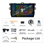 9" Android 13 Car Stereo Compatible with Toyota Corolla 2007-2013, Wireless CarPlay&Android Auto,Touch Screen Car Radio Support Bluetooth,GPS Navigation