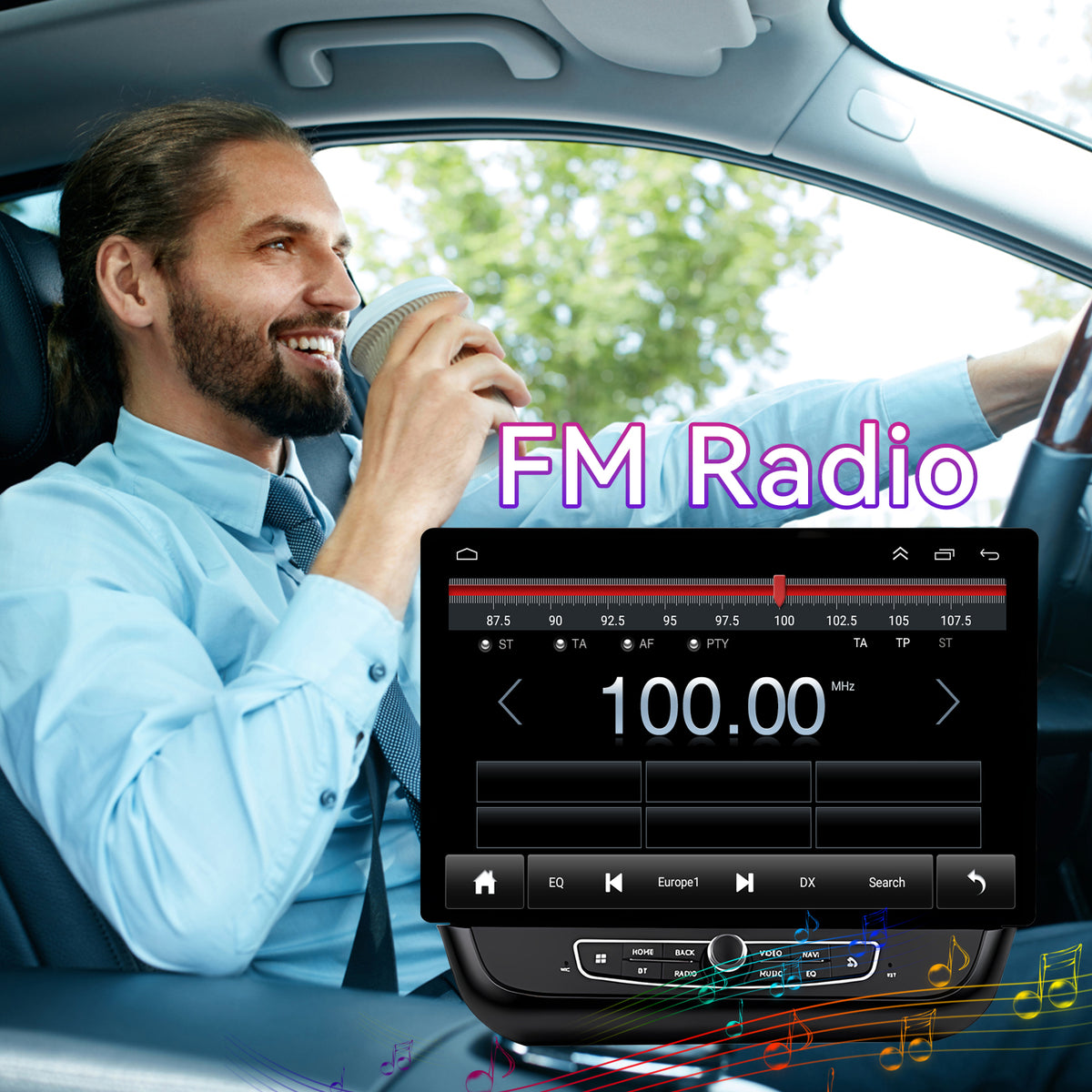 13" Touchscreen Android Car Stereo Compatible with Chevrolet Camaro 2016-2019, 4GB+64GB Wireless CarPlay/Android Auto Head Unit with Physical Knobs & Backup Camera
