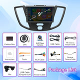 Android 13 Car Radio Compatible with Ford Transit 2015-2018, 9 Inch Wireless CarPlay/Android Auto, GPS Navigation, Bluetooth, FM Radio & Backup Camera